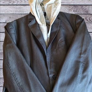 BAR III blue blazer w/ mock hoodie. Size: Large